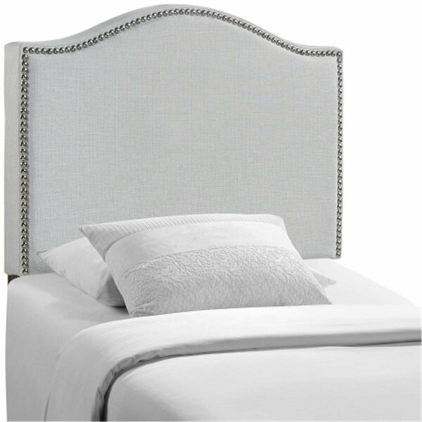 East End Imports Curl Twin Nailhead Upholstered Headboard- Gray MOD-5209-GRY